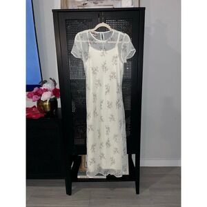 Vintage Storybook Heirlooms 90s Floral  Cottage Core Dress